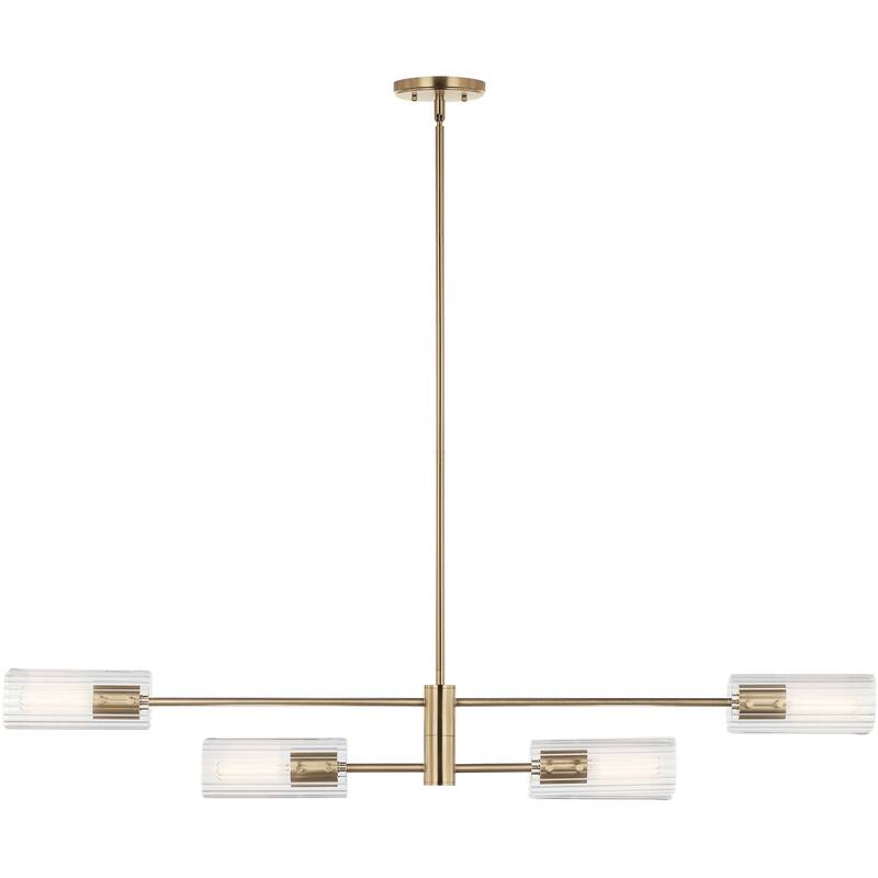 Kichler 52681 Velestino 4 Light 6" Wide Linear Chandelier