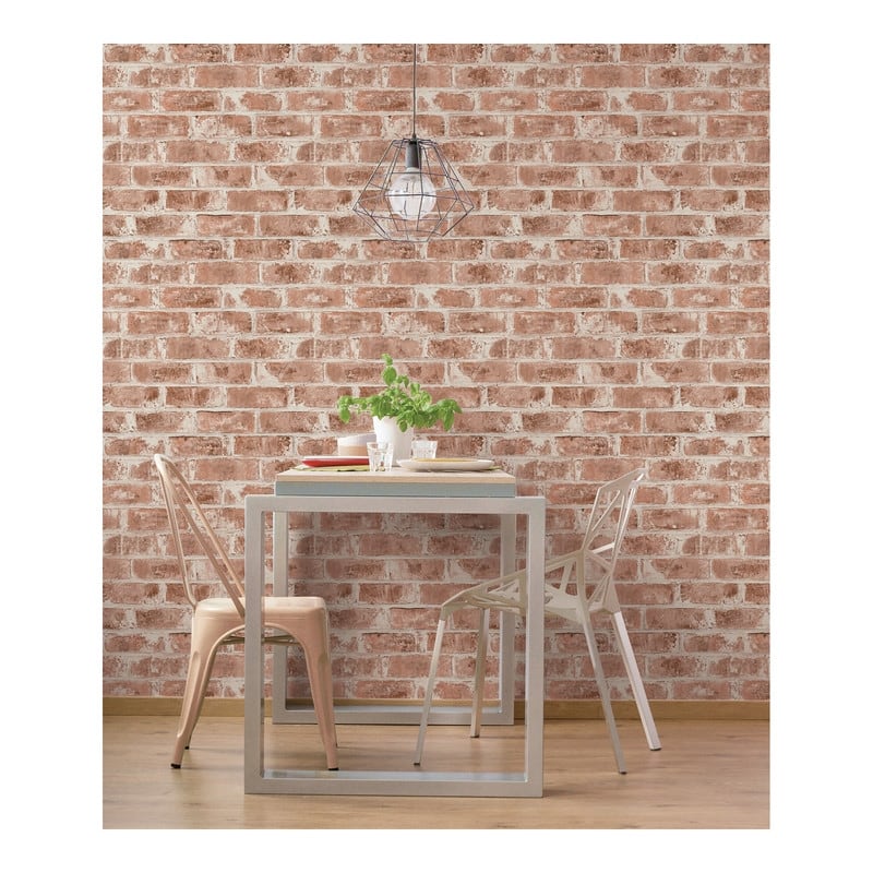 Brewster Jomax Red Warehouse Brick Wallpaper - 20.5 x 396 x 0.025