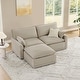 preview thumbnail 28 of 79, Modular Couch Oversized Sectional Sofa for Living Room Taupe-2PC+Ottoman