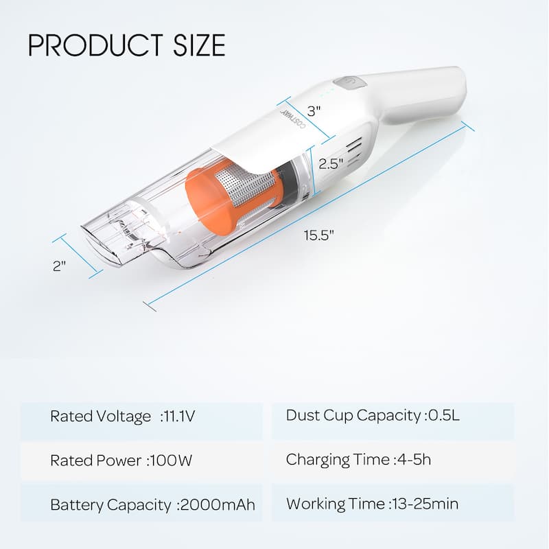Costway Lightweight Handheld Vacuum Cleaner Cordless Battery Powered - See Details