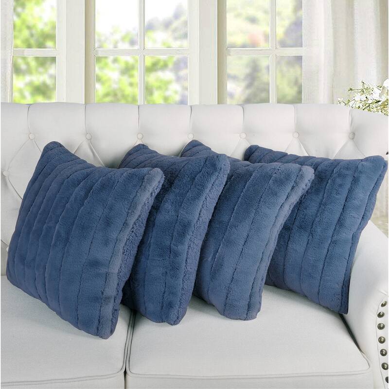 Serenta SuperMink Solid Color Throw Pillow Shell Cushion Cover Set