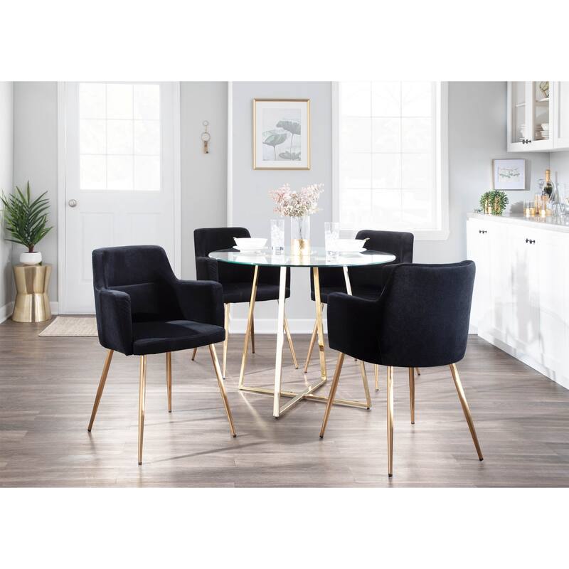 Silver Orchid Duved Dining and Accent Chair (Set of 2) - N/A