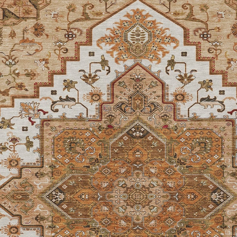 HomeRoots Oriental Traditional Rectangle Outdoor Rug