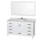 Option White / White Carrara Marble Top / Brushed Chrome
