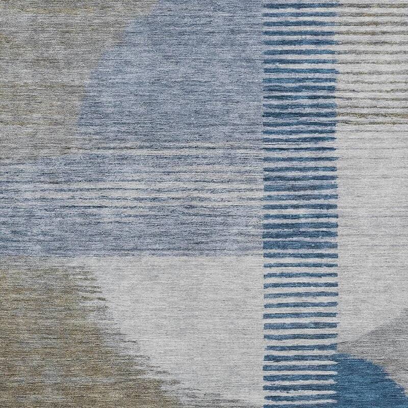 HomeRoots Geometric Transitional Rectangle Outdoor Rug