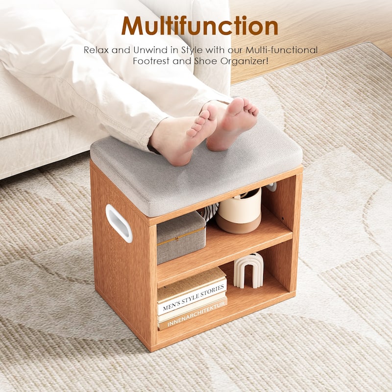 Small Shoe Bench for Entryway with Cushion Shoe Bench with Storage and Seating, Seat Entryway Shoe Rack, Entryway