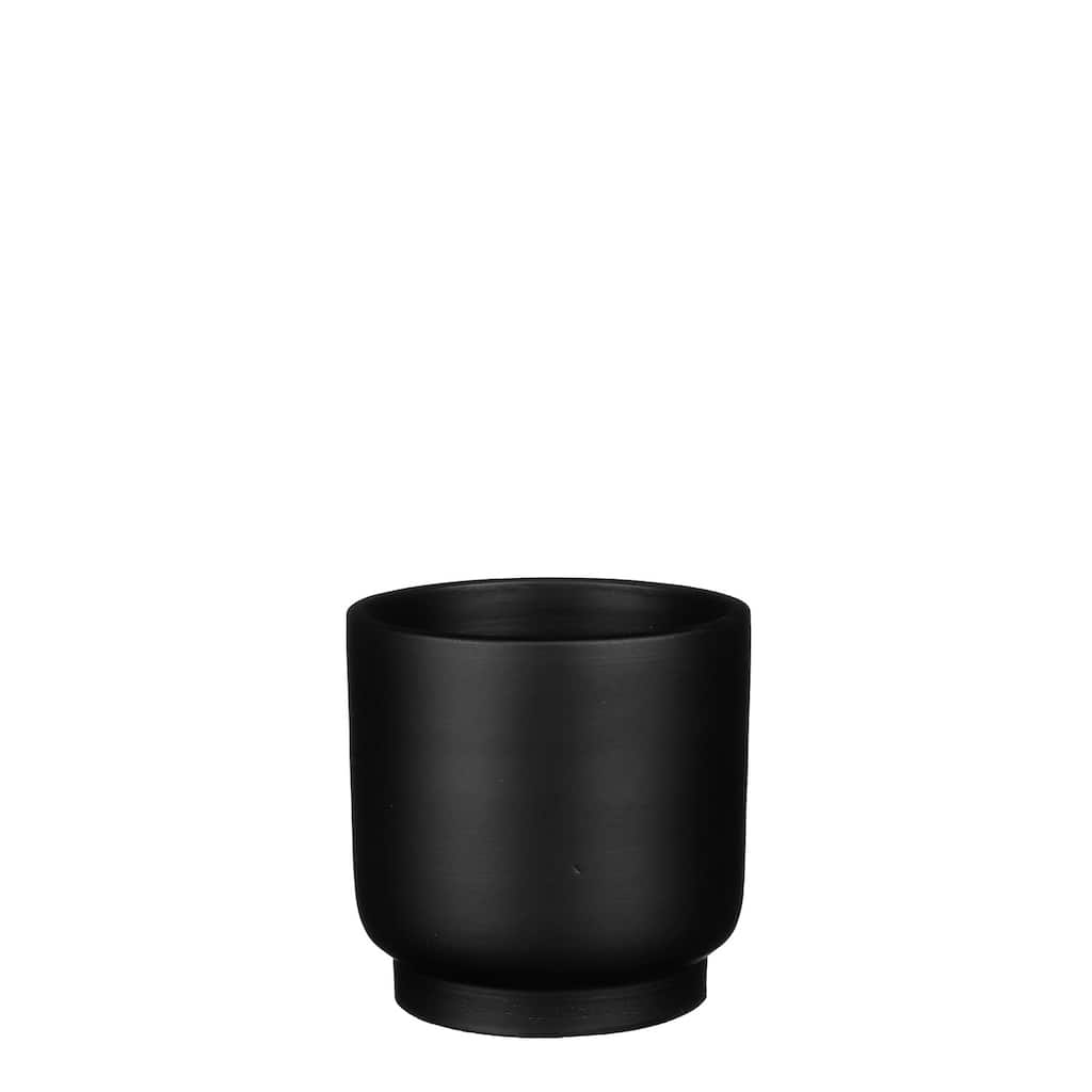 Sm. Riva Round Black Pot-ST - Black