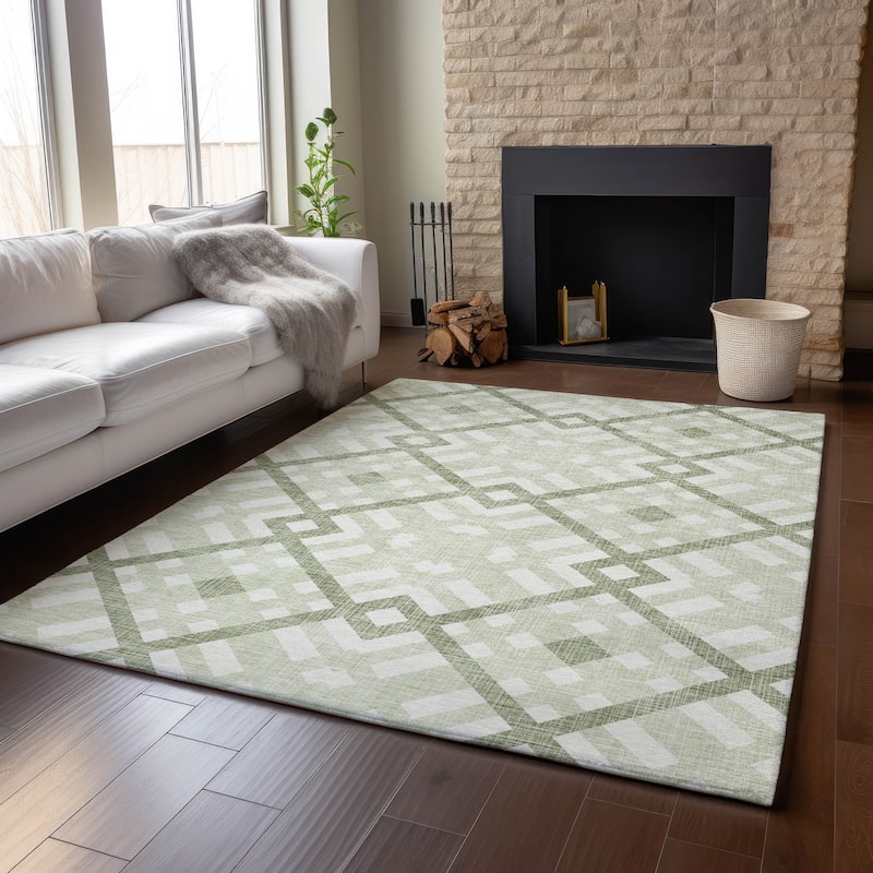 Premium Washable Super Soft Contemporary Geo Mayfield Rug