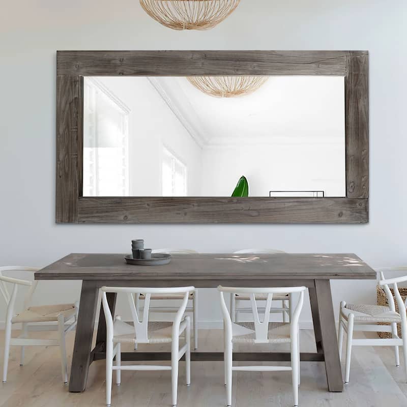 Vintage Wood Framed Dressing Mirror Floor Mirror Farmhouse