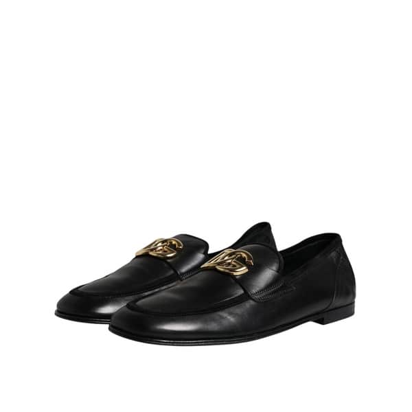 Dolce & Gabbana Black Leather Logo Slip On Loafers Men's Shoes - Bed Bath & Beyond - 42268799 Dolce & Gabbana Black Leather Logo Slip On Loafers Men's Shoes - Bed Bath & Beyond - 42268799