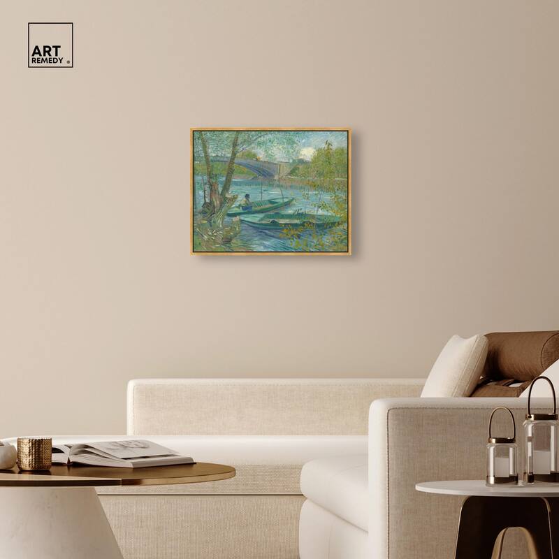 Fishing in Spring Canvas by Art Remedy