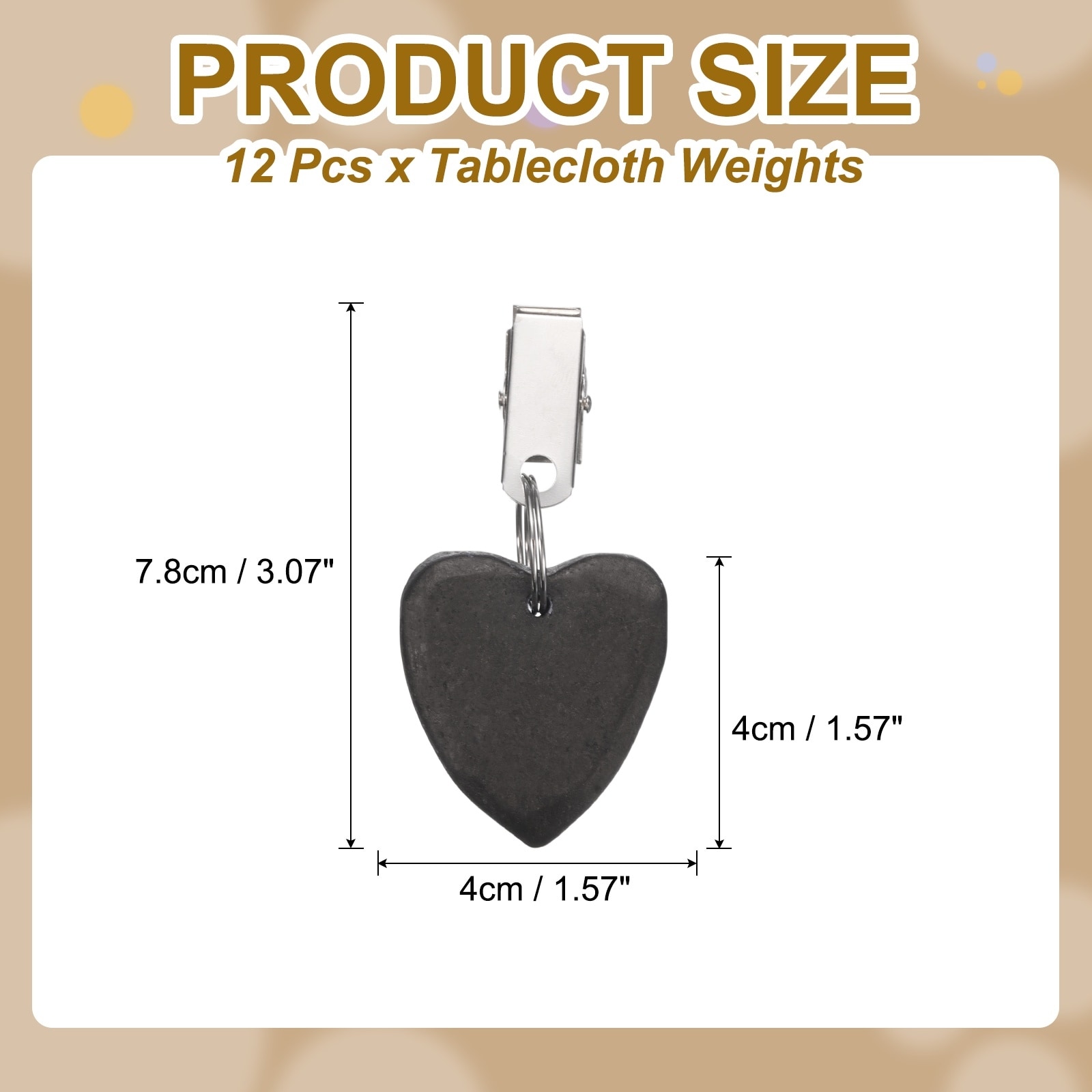 Tablecloth Weights, Heart Shape Tablecloth Pendant