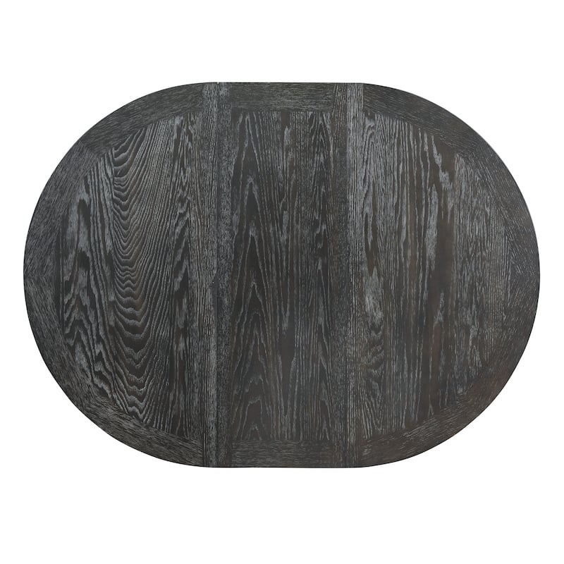 Farmhouse Dining Table Extendable Round Table for Kitchen, Dining Room