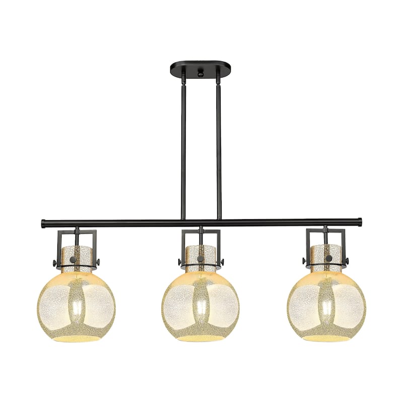 Innovations Lighting 411-3I-16-42 Newton Sphere Linear Newton Sphere 3 - Matte Black / Mercury