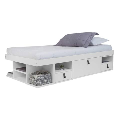 Copper Grove Rivne Storage Platform Bed with Drawers and Shelves