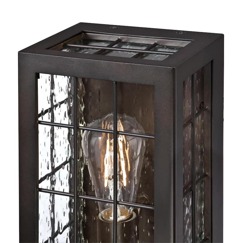 Westinghouse Lighting Wrightsville One-Light Outdoor Wall Fixture, Oil Rubbed Bronze Finish with Clear Raindrop Glass