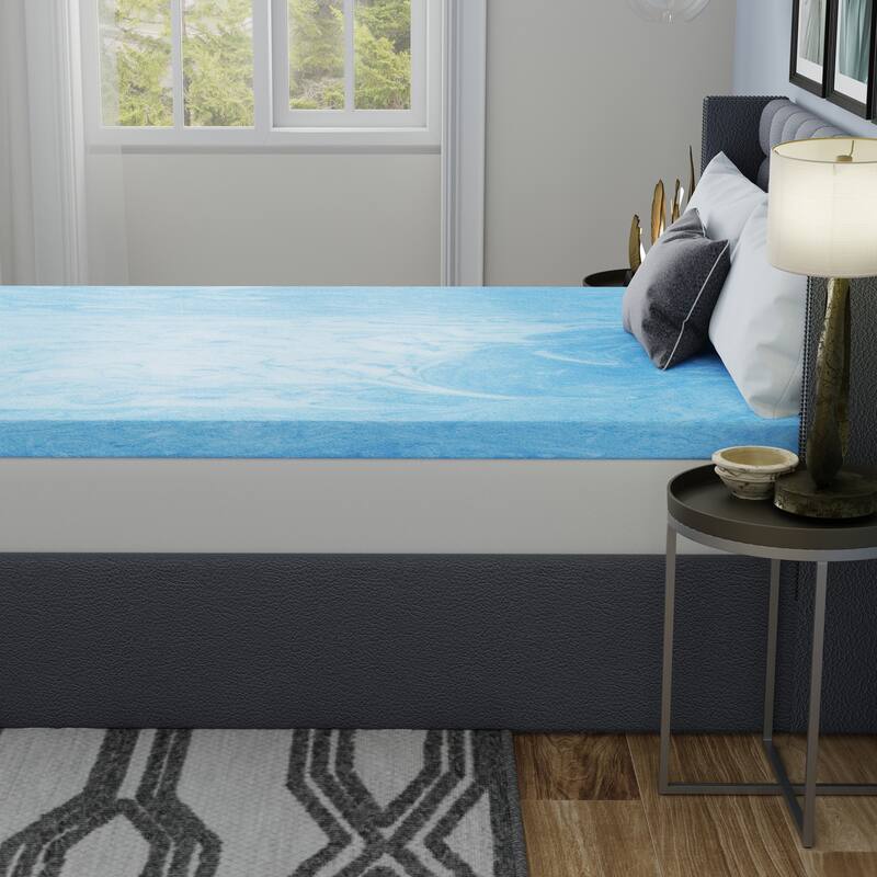 Vibe 3" Gel Swirl Cooling Memory Foam Mattress Topper