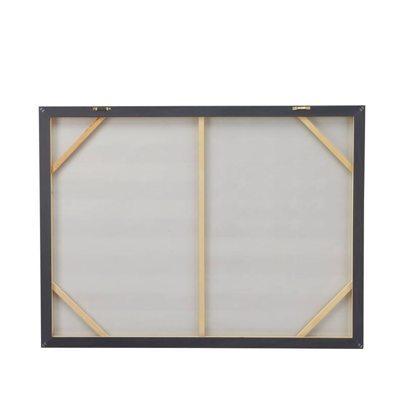 Red Wood American Flag Wall Decor with Black Frame