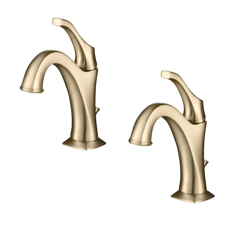Kraus Pack of (2) Arlo 1.2 GPM Single Hole Bathroom Faucet with Pop-Up