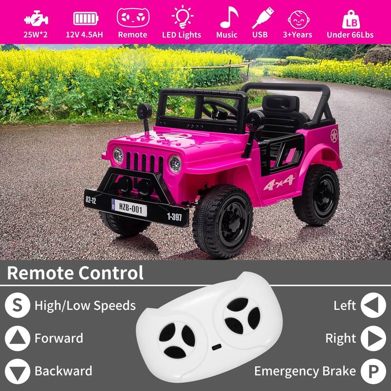 12V Electric Ride On Truck Car with Remote Control