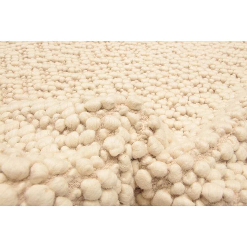 ECARPETGALLERY Braid weave Sienna Cream Wool Rug - 5'3 x 7'7