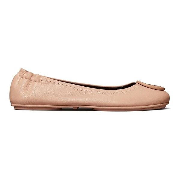Tory Burch Women's Minnie Travel Ballet Flats w/Leather Logo, Pink