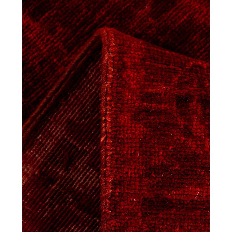 Overdyed One-of-a-Kind Hand-Knotted Area Rug - Red - 2' 6" x 9' 8"