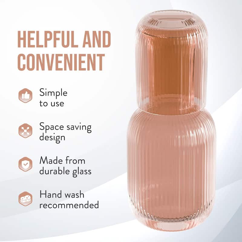 Set Of 2 Carafe And Cup Set 27.72 OZ.