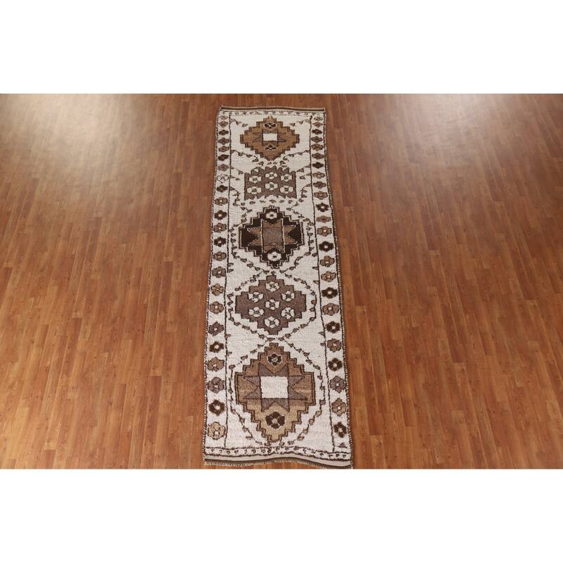 Anatolian Runner Rug Hand-knotted Oriental Wool Carpet - 3'5"x 11'5"