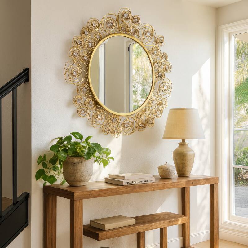 Varaluz Ethereal Rose Wall Mirror - Havana Gold Ombre