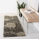 preview thumbnail 2 of 41, SAFAVIEH Florida Shag Seeta Floral Area 1.2-inch Thick Rug 2'3" x 11' Runner - Smoke/Dark Brown - Runner