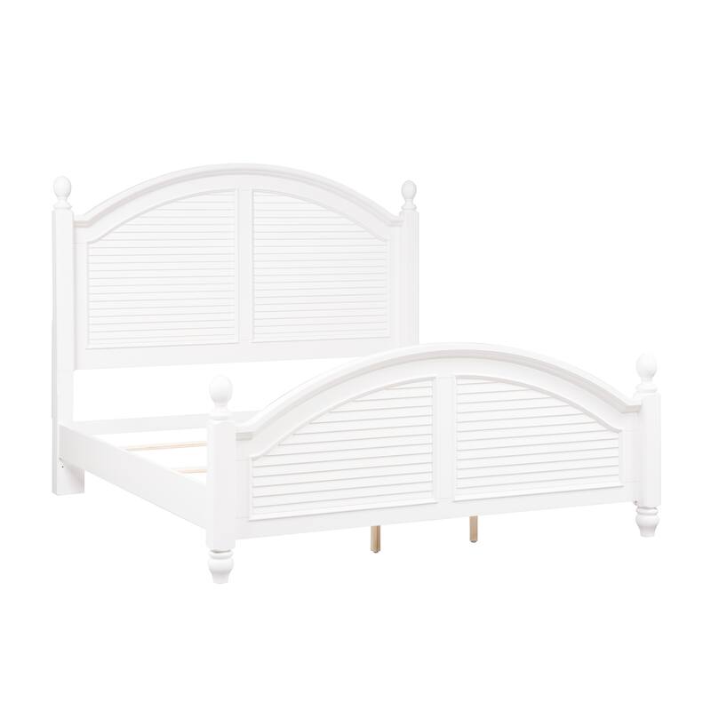 Summer House I Oyster White Poster Bed - King or Queen Option