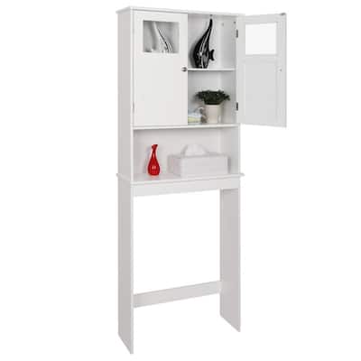 FCH Double Doors Bathroom Cabinet White - 67"