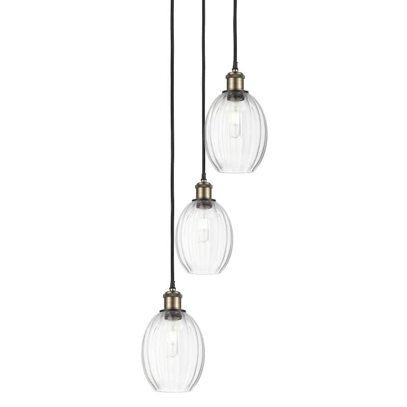 Innovations Lighting 113B-3P-33-13 Preston Pendant Preston 3 Light 13" - Black Antique Brass / Clear