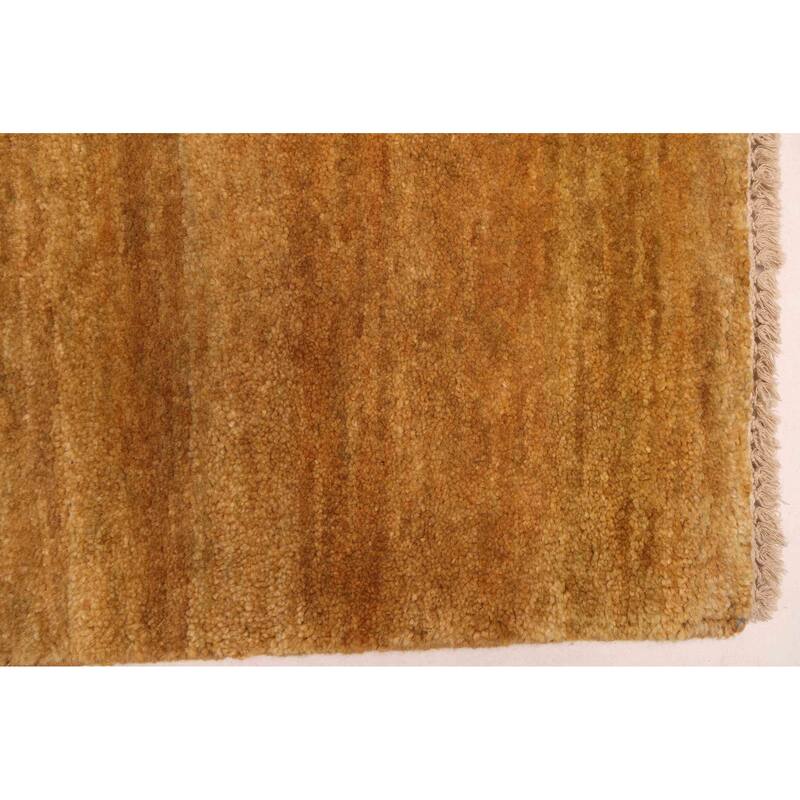 ECARPETGALLERY Hand-knotted Pak Finest Gabbeh Dark Gold Wool Rug - 3'11 x 5'11