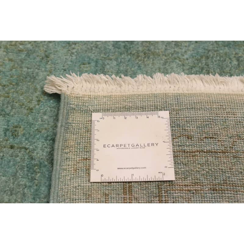 ECARPETGALLERY Hand-knotted Vibrance Light Blue Wool Rug - 9'0 x 11'9