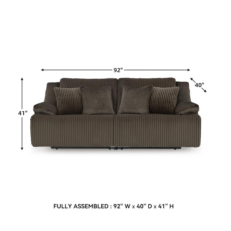 Signature Design by Ashley Top Tier 2-Piece Reclining Sectional Loveseat - 92"W x 40"D x 41"H