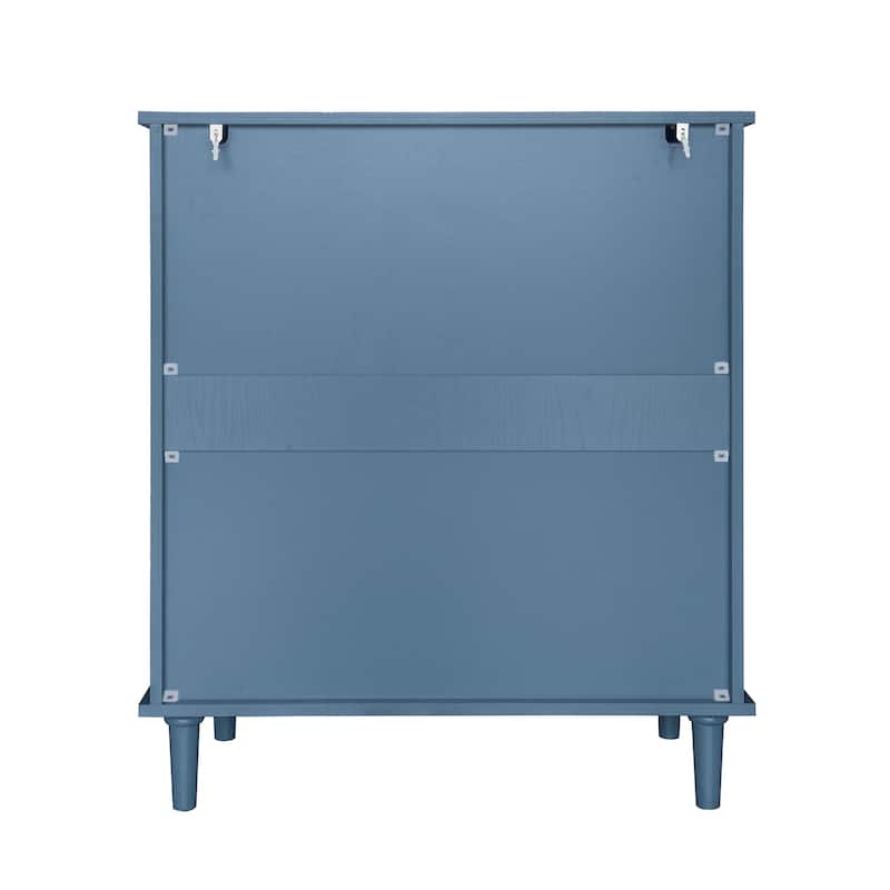 GDFStudio - Heritage Line American Style Wooden Storage Cabinet with 2 Doors and 2 Drawers