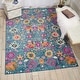 preview thumbnail 65 of 178, Nourison Passion Boho French Country Floral Area Rug. 3'9" x 5'9" - Denim - Runner