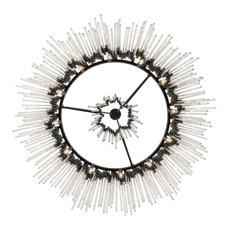 Varaluz Matrix Recycled Steel Hand-Hammered 12 -Light Pendant