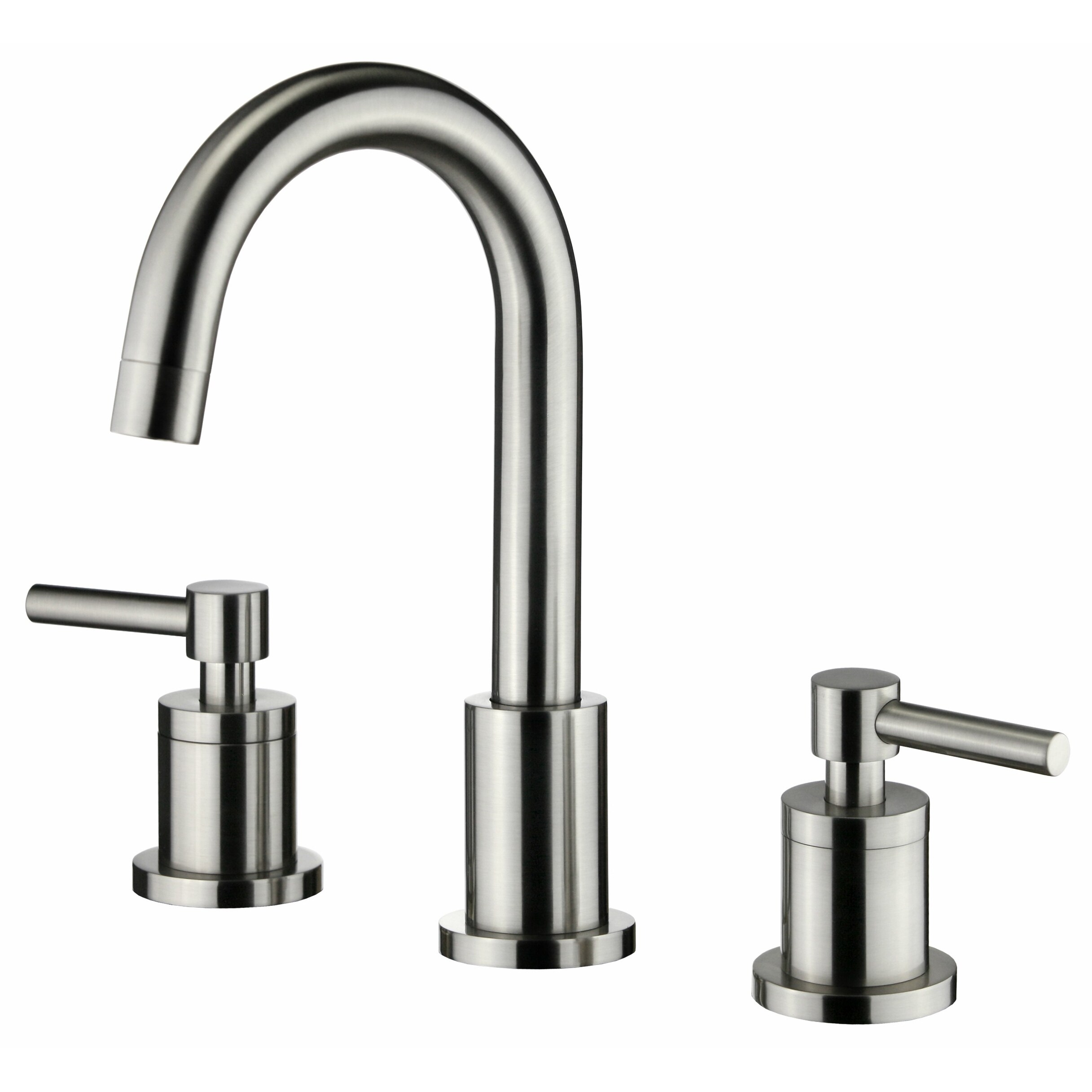 Shop 2 Handle Modern Widespread Bathroom Faucet In Brushed Nickel Overstock 29256279