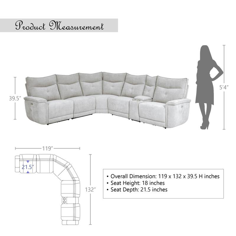 Avenue Power Modular Reclining Sectional Sofa