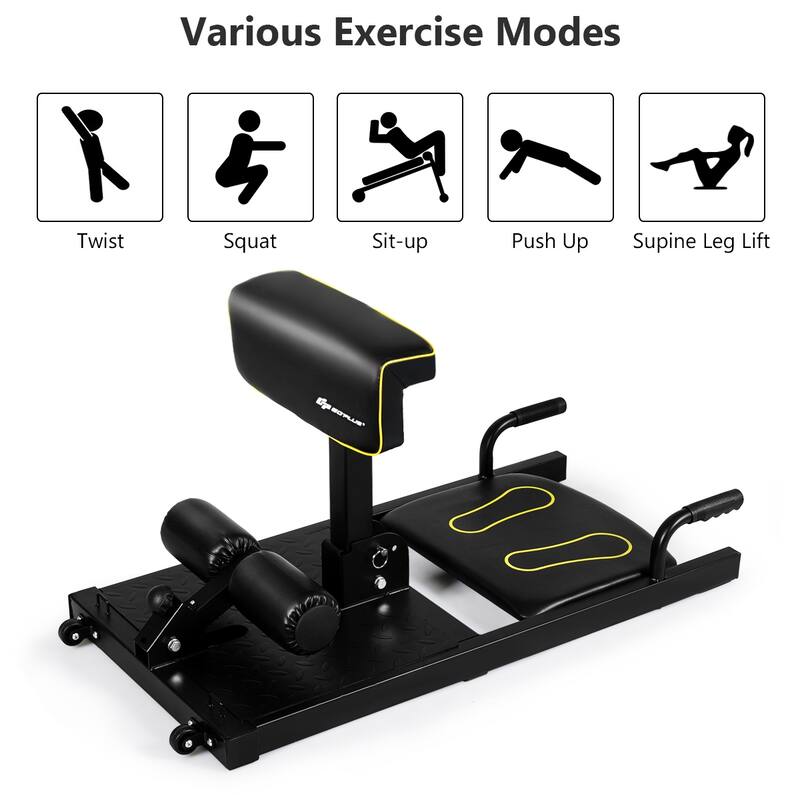 Gpolus 8-in-1 Multifunction Squat Machine Deep Sissy Squat Home Gym - See Details