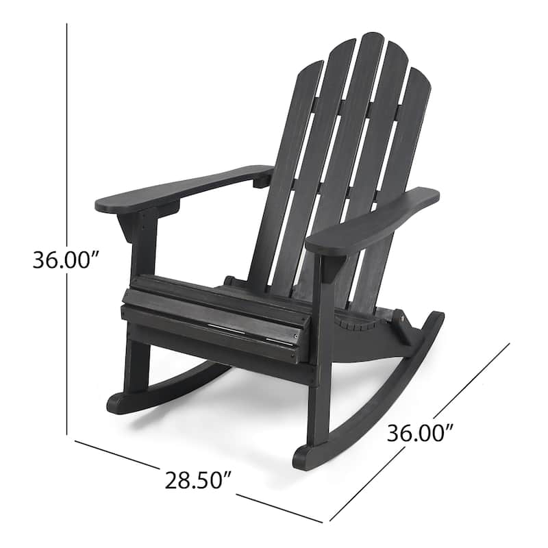 Hollywood Outdoor Adirondack Acacia Rocking Chair by Christopher Knight Home