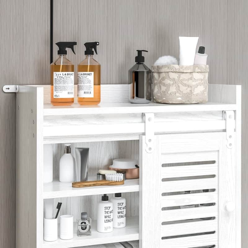 Over The Toilet Storage Rack - 9.4"D x 23.6"W x 71"H