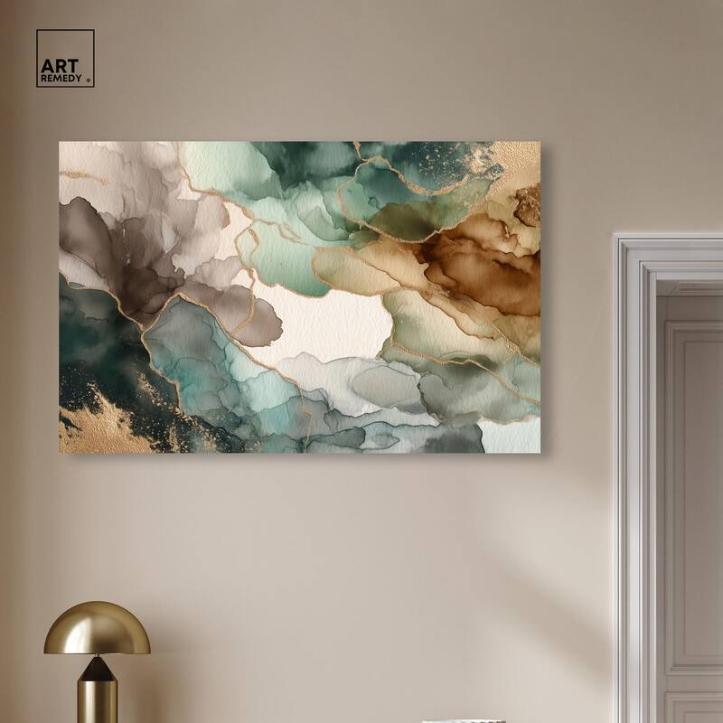 Golden Estuary II Canvas by Art Remedy, Gallery Wrapped