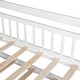 preview thumbnail 37 of 38, Wooden Playhouse Bed Frame with Trundle Bed and Shelf