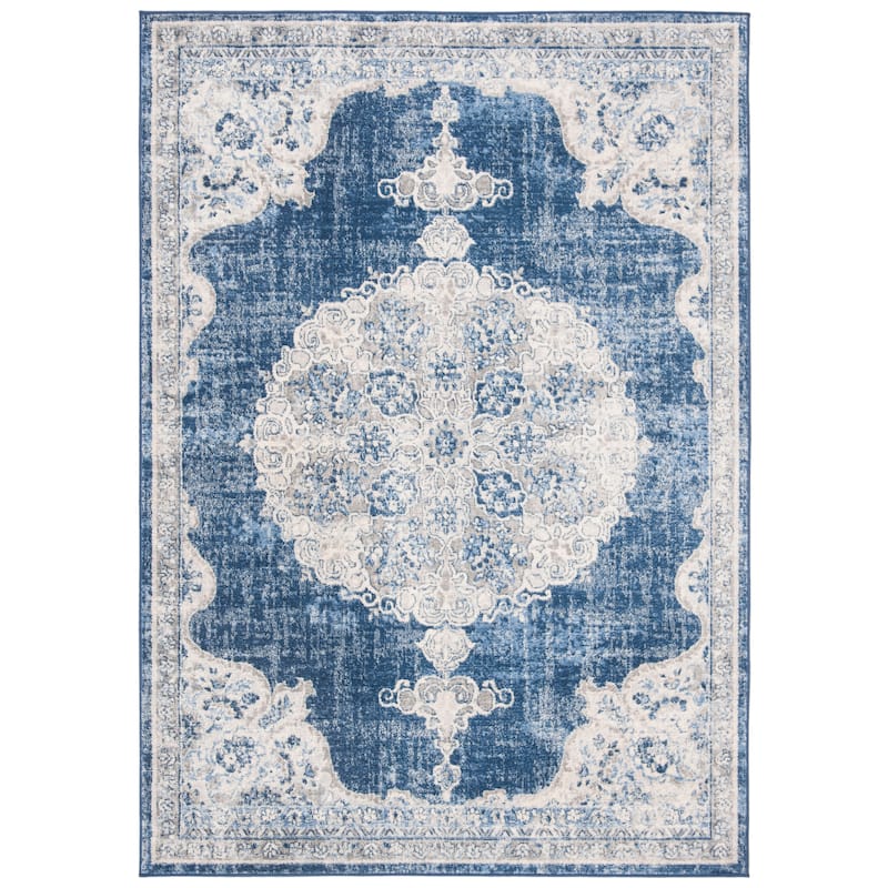 SAFAVIEH Brentwood Coralyne Traditional Oriental Rug - 6' x 9' - Navy/Ivory