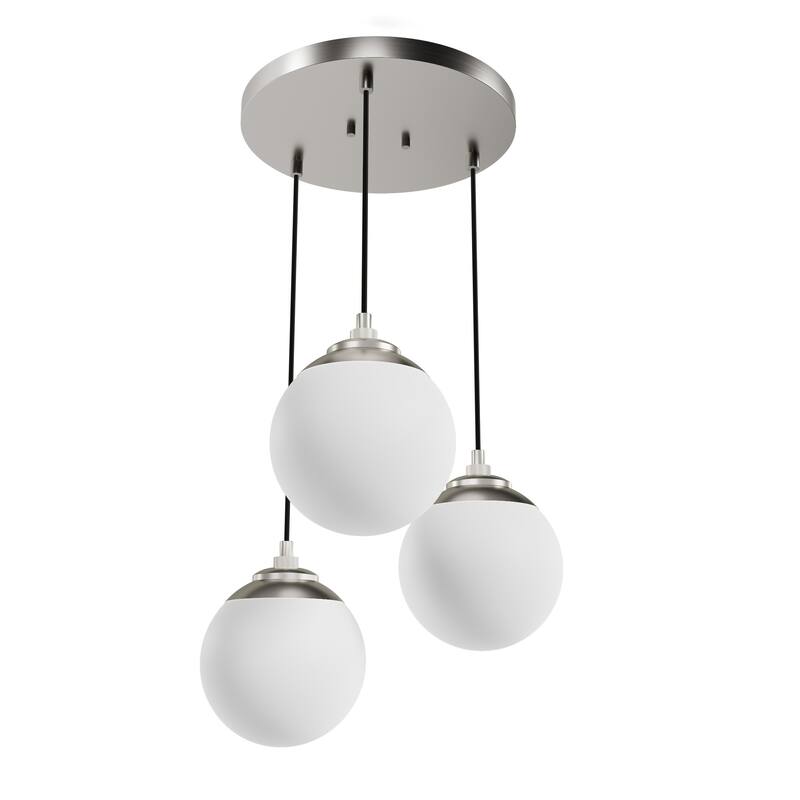 Hunter Hepburn 3 Light Cluster Ceiling Light - Kitchen, Island, Dining Room - Globe, Orb - Mid-Century Modern, Art Deco