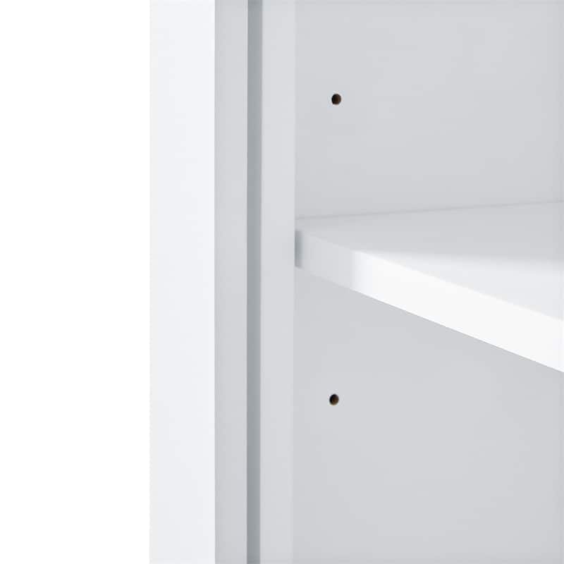 Tall Bathroom Storage Cabinet,Cabinet with Two Doors and One Drawer
